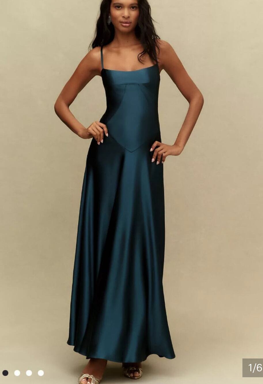 Mare Mare Emmy Corset Lace Up Satin Dress Size X Small Dark Blue